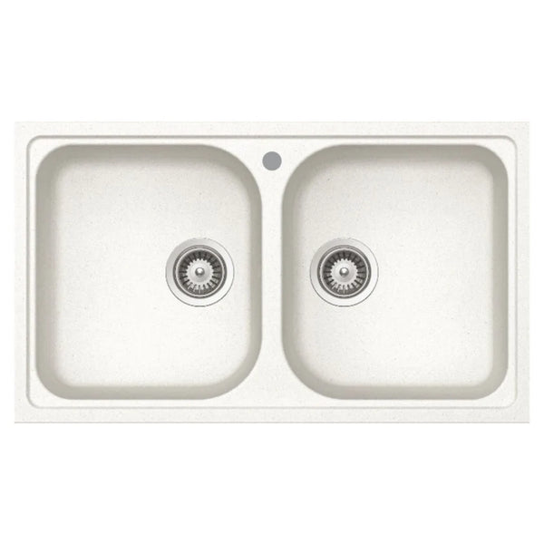 Hafele Quartz Double Bowl Sink with Tap Hole