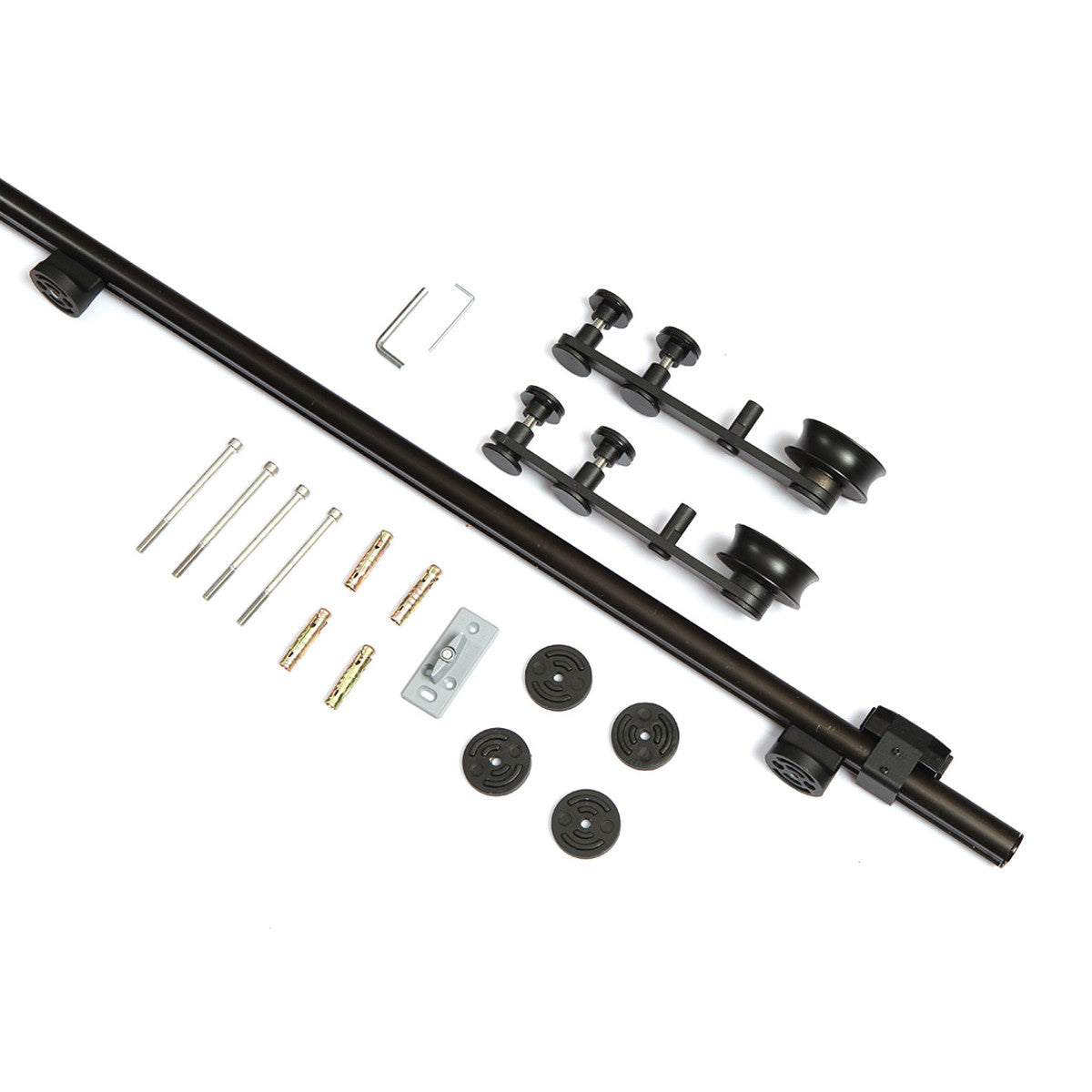 Rivvi 80BD Top Hung Soft Close Sliding Door System 2.0m, Black