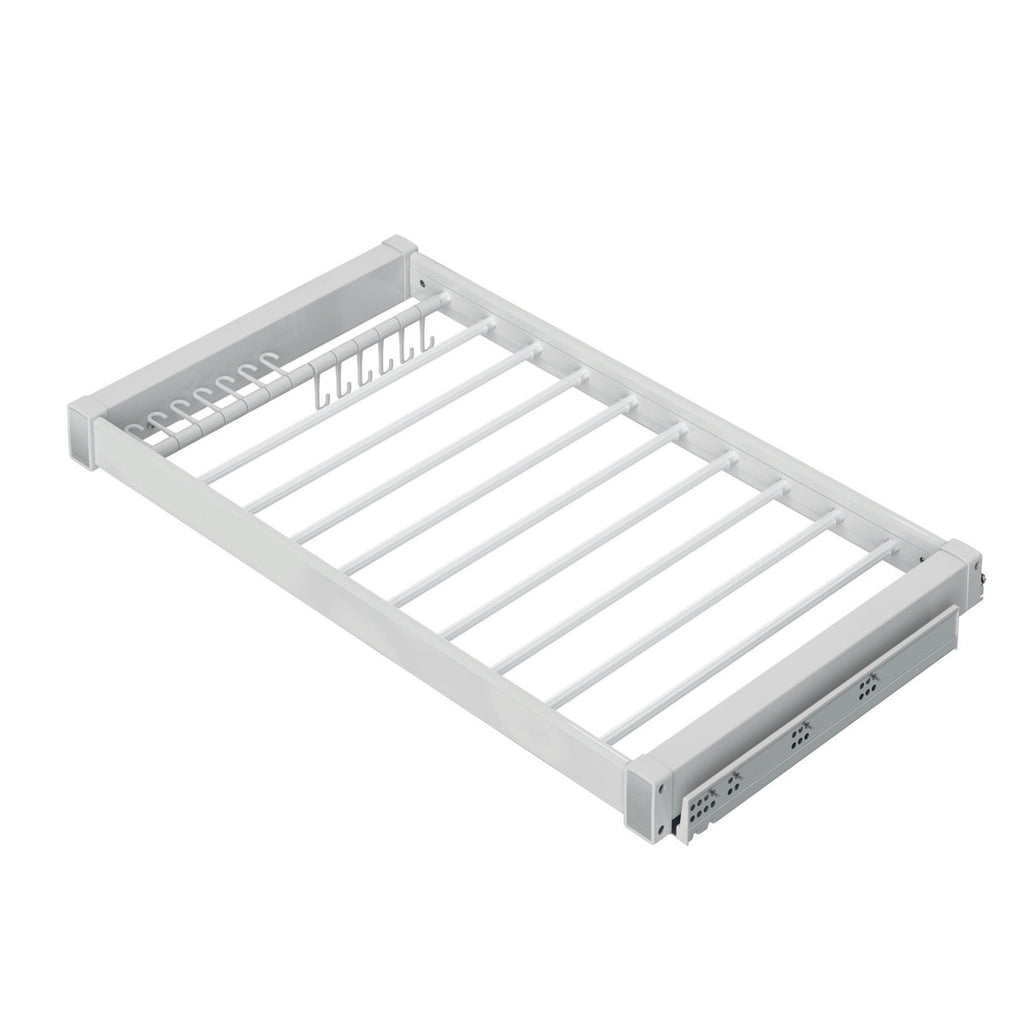 Soft Close Pull-Out Trouser Rack 600mm, Aluminium