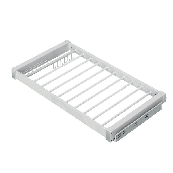 Soft Close Pull-Out Trouser Rack 600mm, Aluminium