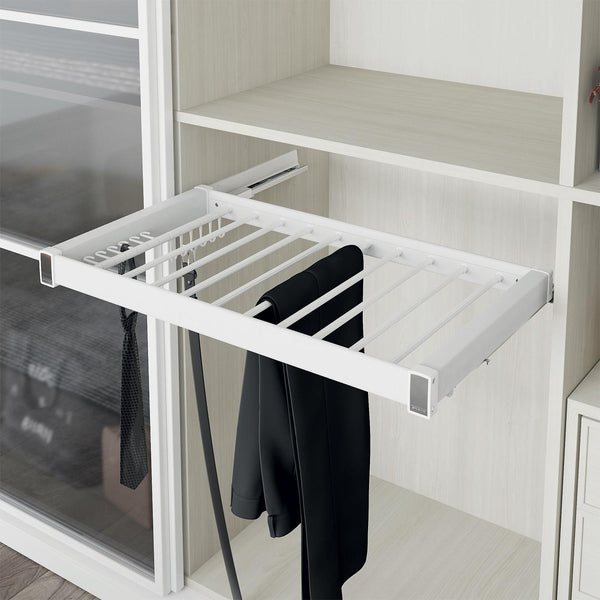 Soft Close Pull-Out Trouser Rack 900mm, Aluminium