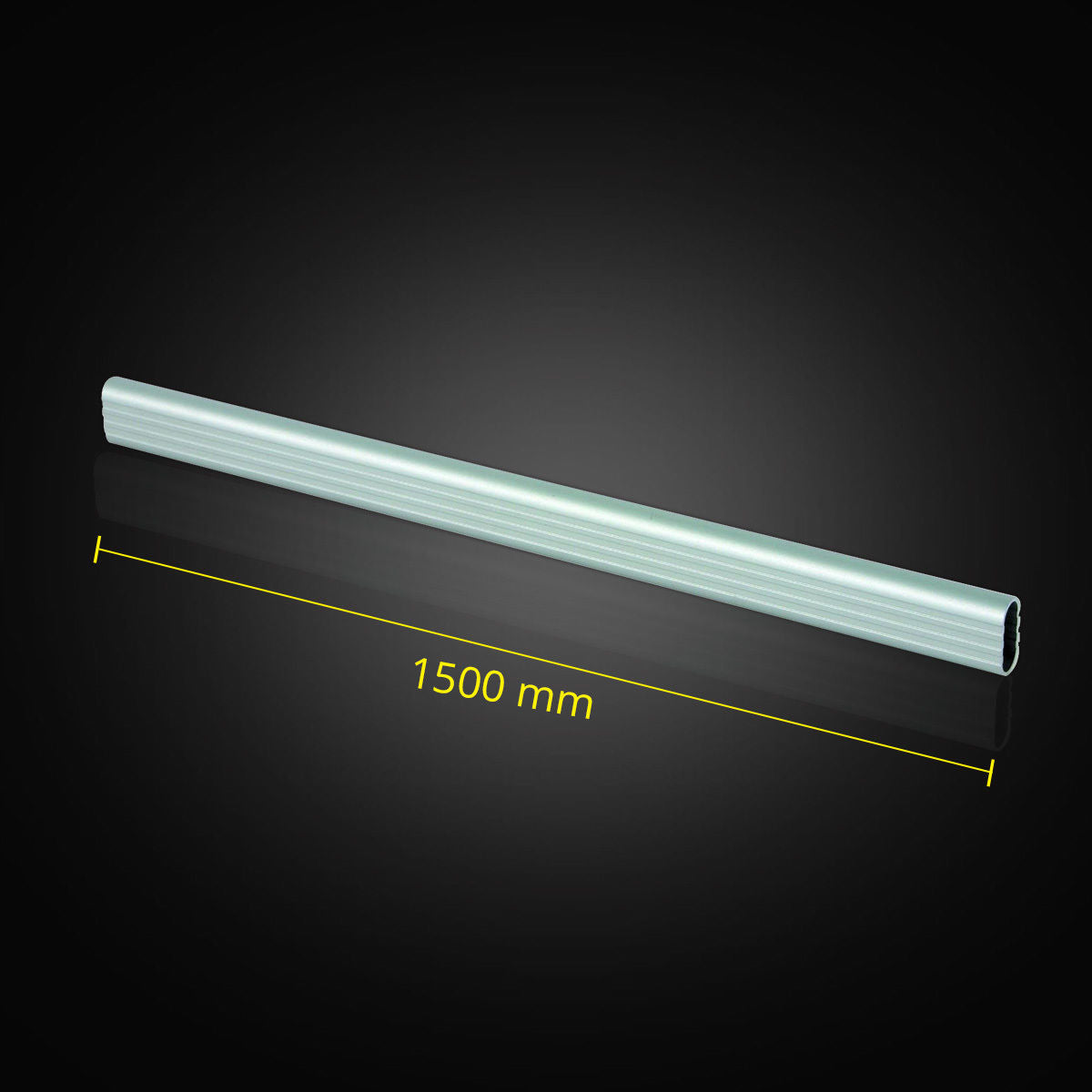 Aluminium Wardrobe Rail Silver Anodized Oval, hangs clothes Main image