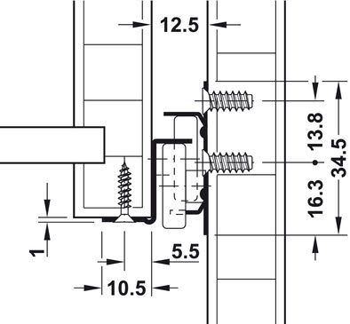Roller Runners Drawer Slides Base Mount Single Extention