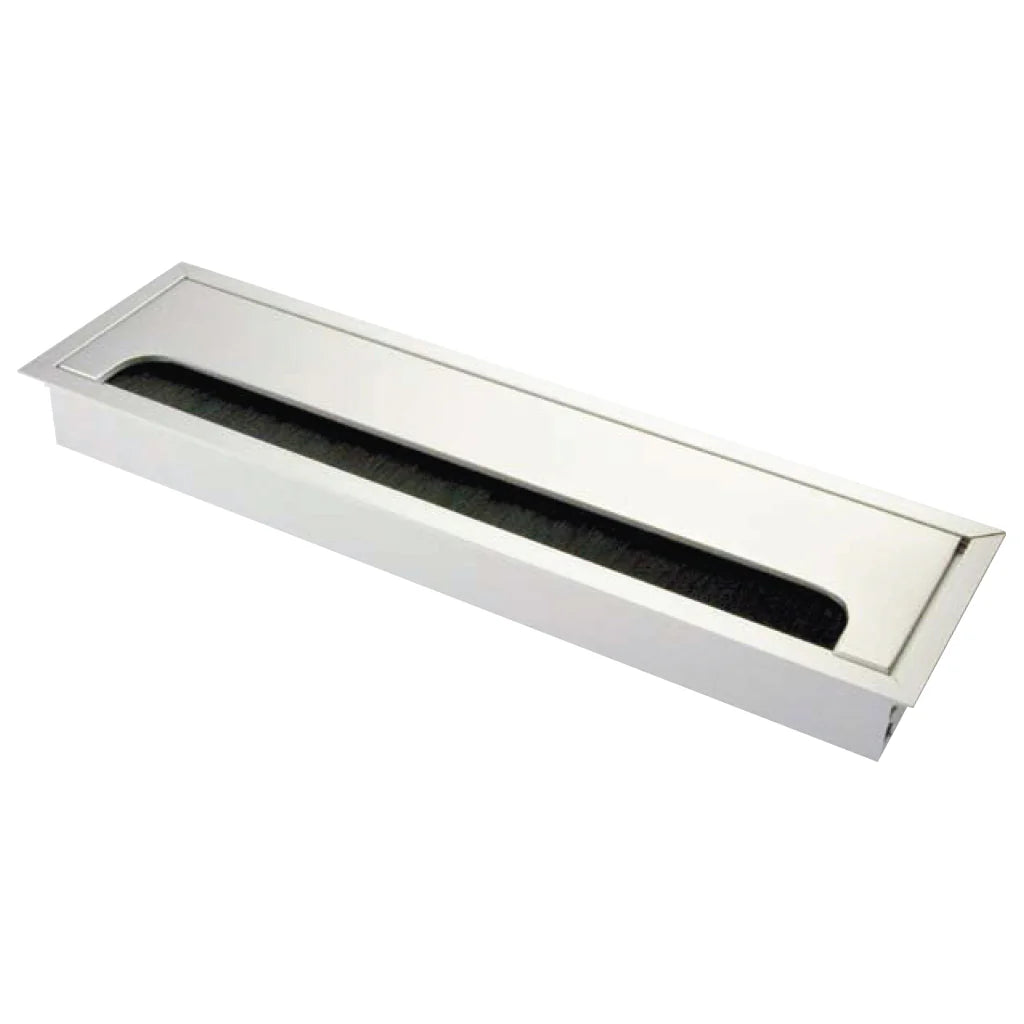 Rectangle Rumba Cable Outlet, Silver Main image