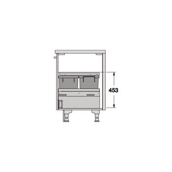 Hailo Euro Cargo ST45 Waste Bin, Dual Compartment