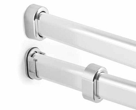 2 X Flange For Oval Wardrobe Tube With Cover, Matt White, Screw Fix Secondary image