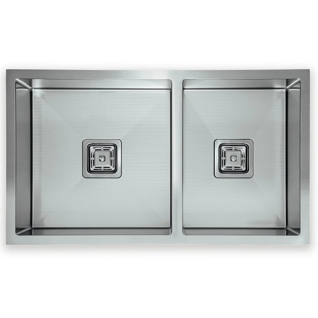 Hafele Squareline 1 & 3/4 Bowl Sink - Linen