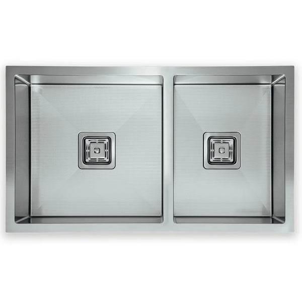 Hafele Squareline 1 & 3/4 Bowl Sink - Linen
