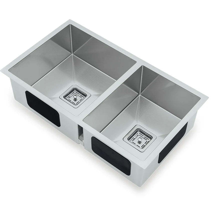 Hafele Squareline 1 & 3/4 Bowl Sink - Linen Secondary image