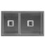 Hafele Squareline 1 & 3/4 Bowl Sink - Stainless steel