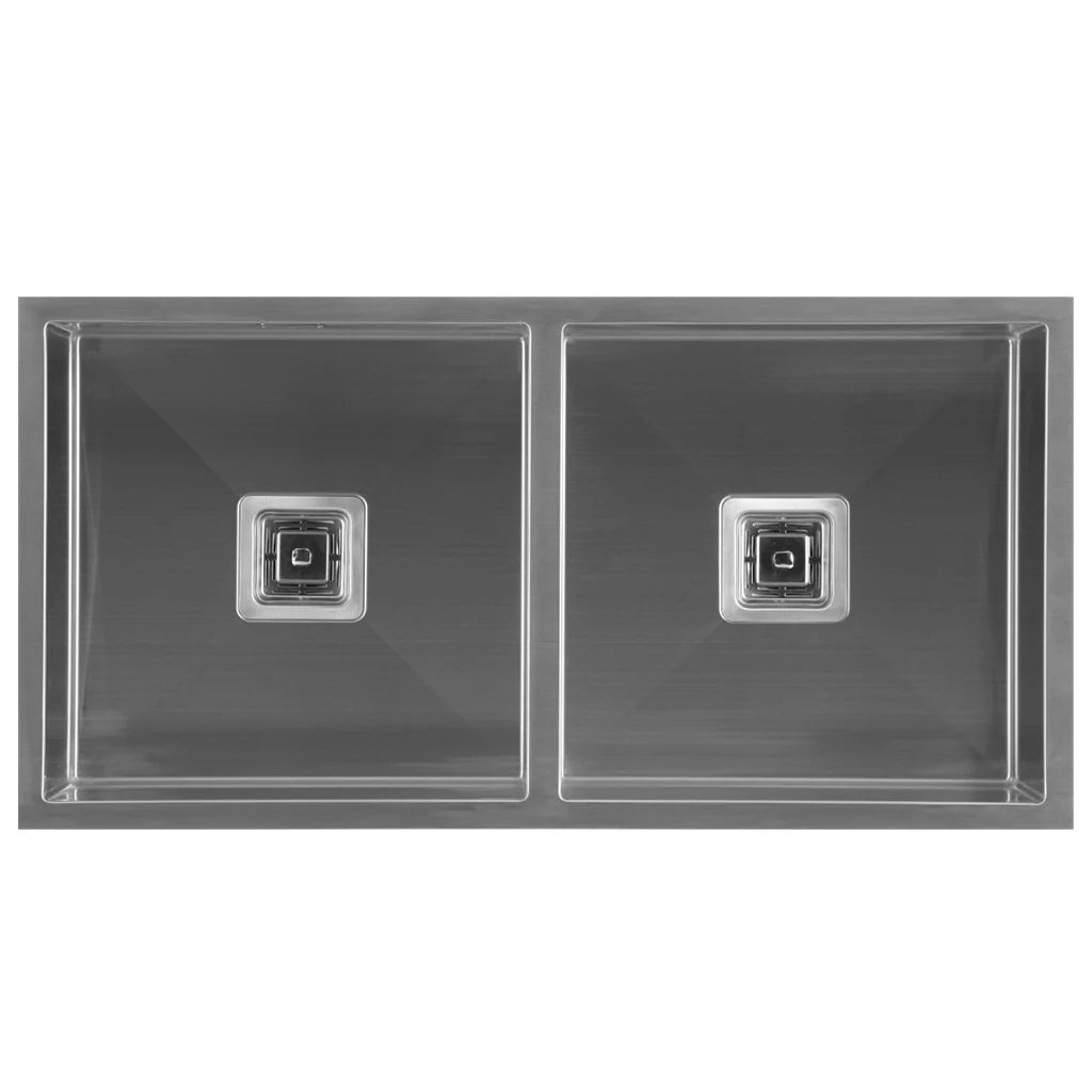 Hafele Squareline Double Bowl Sink, Stainless steel
