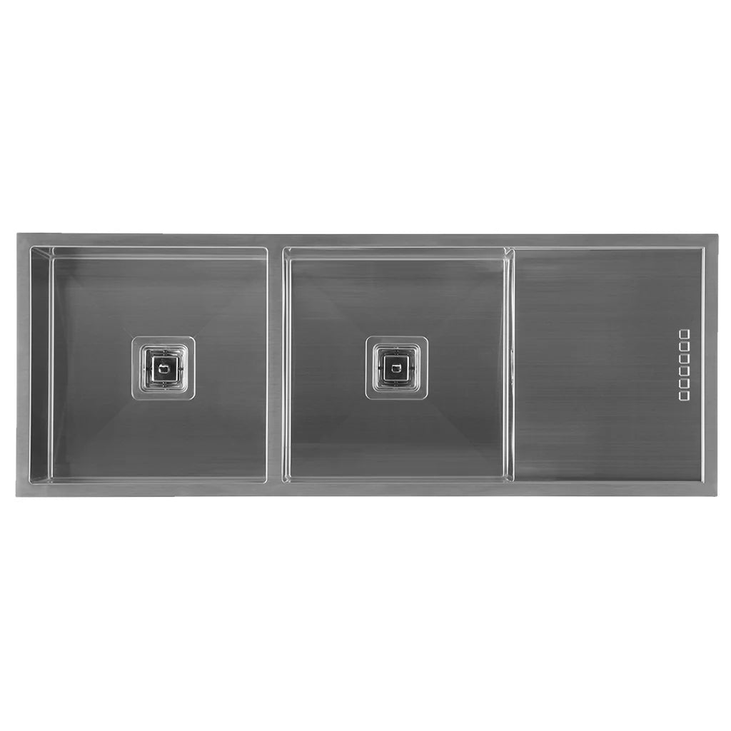 Hafele Squareline Double Bowl Sink and Drainer Main image