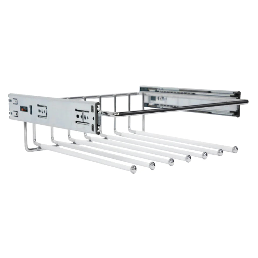 Starax Pull-Out Tie Rail Rack, Chrome polished