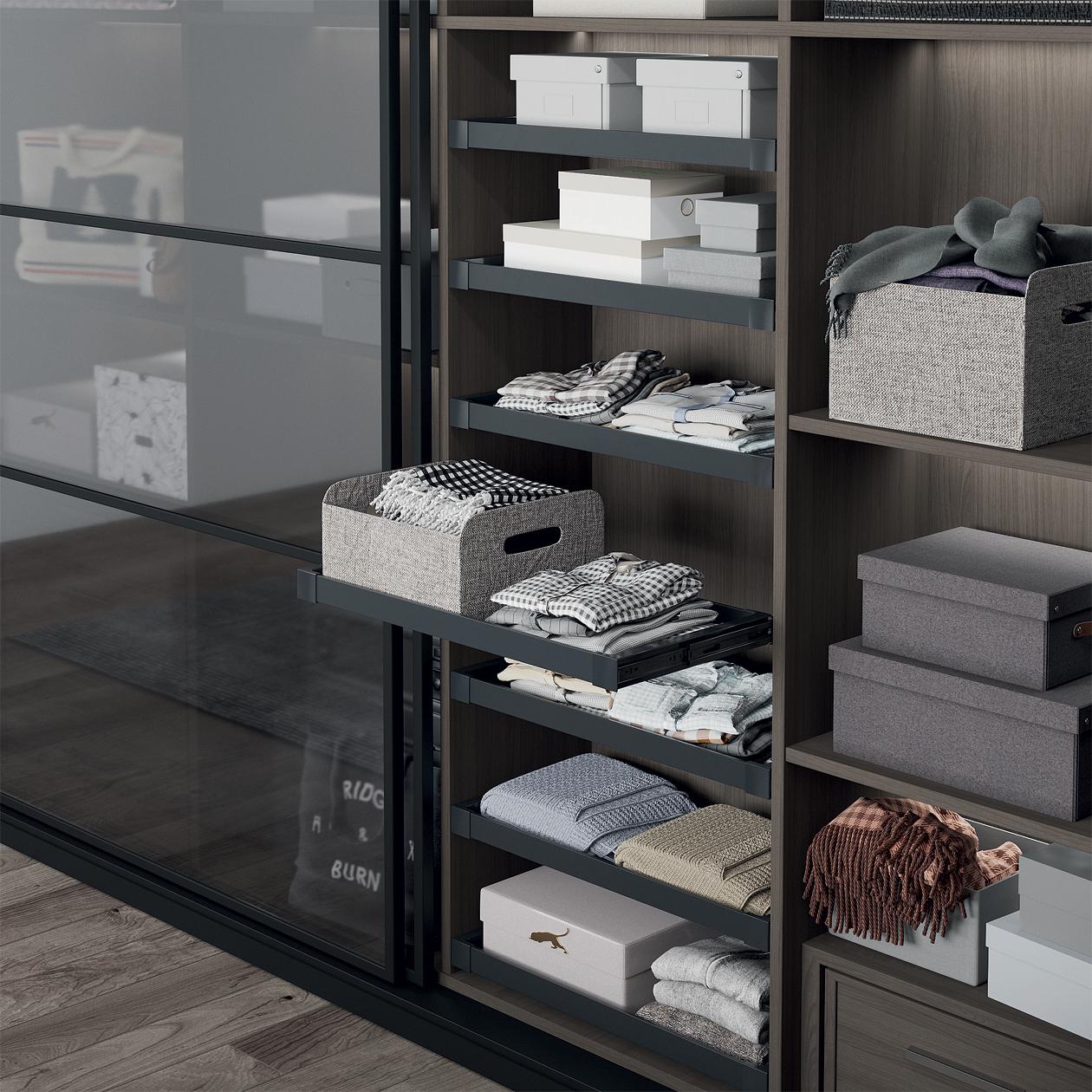 Soft Close 900mm Pull-Out Shelf with Aluminium frame