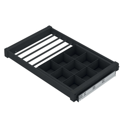 Soft Close Pull-Out Trouser Rack With Belt Tray