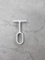 White Wardrobe Rail Mid Support, Oval Mid Rail Support 30 x 15