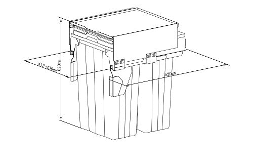 Symetra, Twin Bin, 2 X 37L Buckets With Pull Out Shelf Secondary image