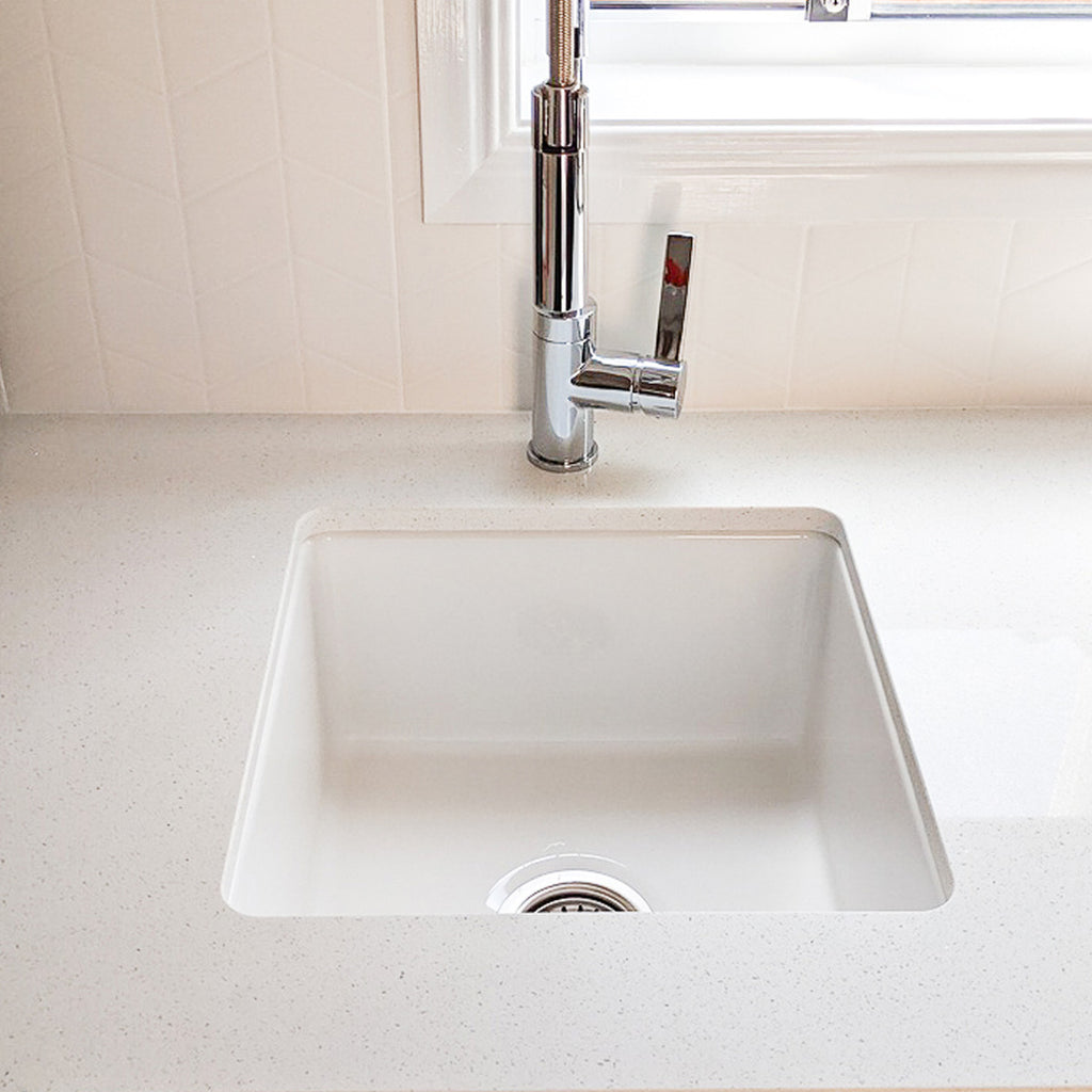 Cuisine 46 Single Bowl Sink, White