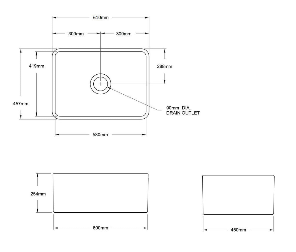 Turner Hastings, Novi 60, Single Bowl Sink