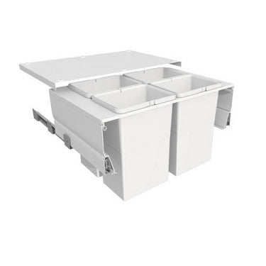 Tanova Designer Waste Bin System 800mm 4 X 24L, White