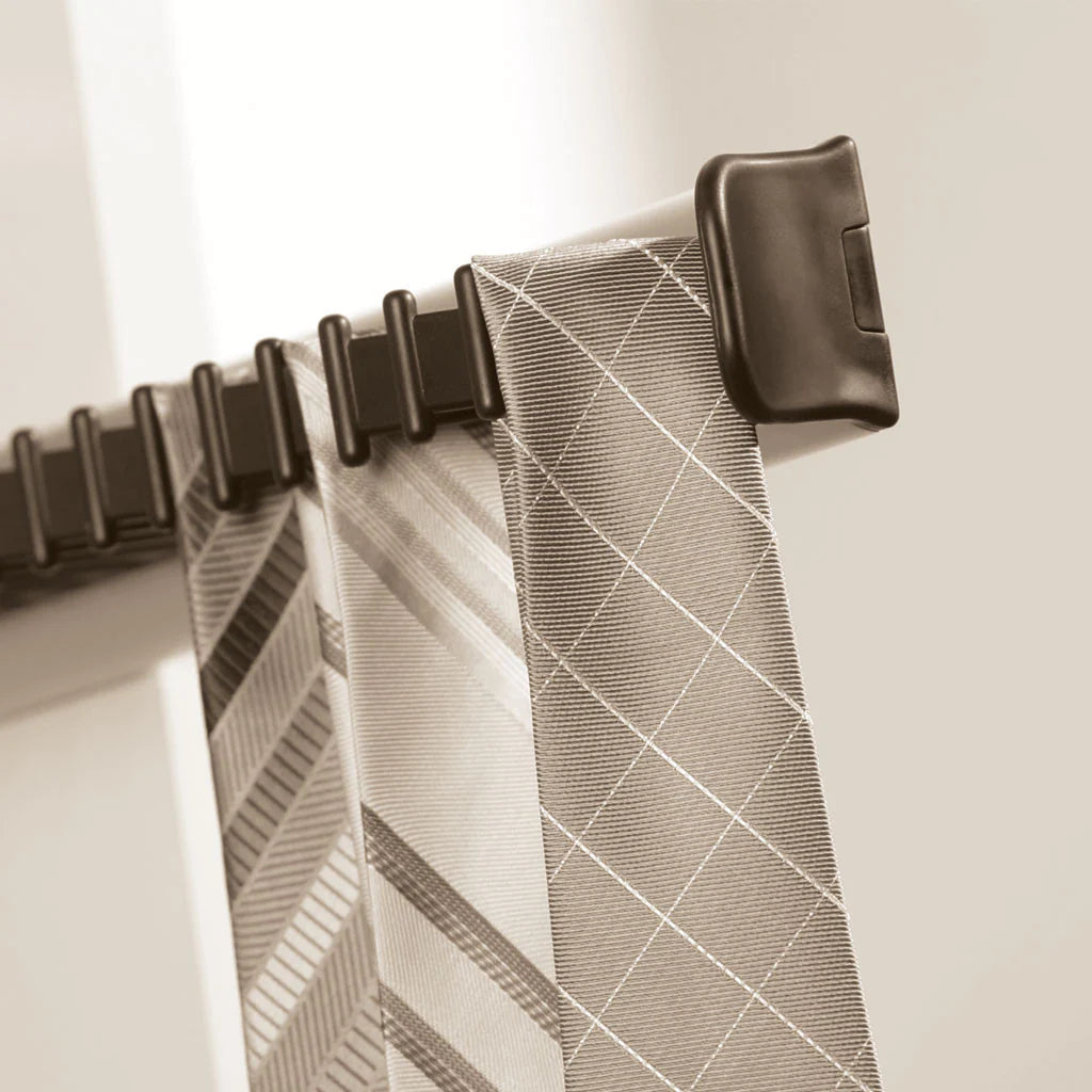 Hefele Tie Rack 3/4 Extension Slide, Plastic hooks