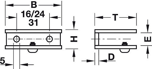 Glass Shelf Bracket Round, 2 x Shelf Support with Tightening Clamps