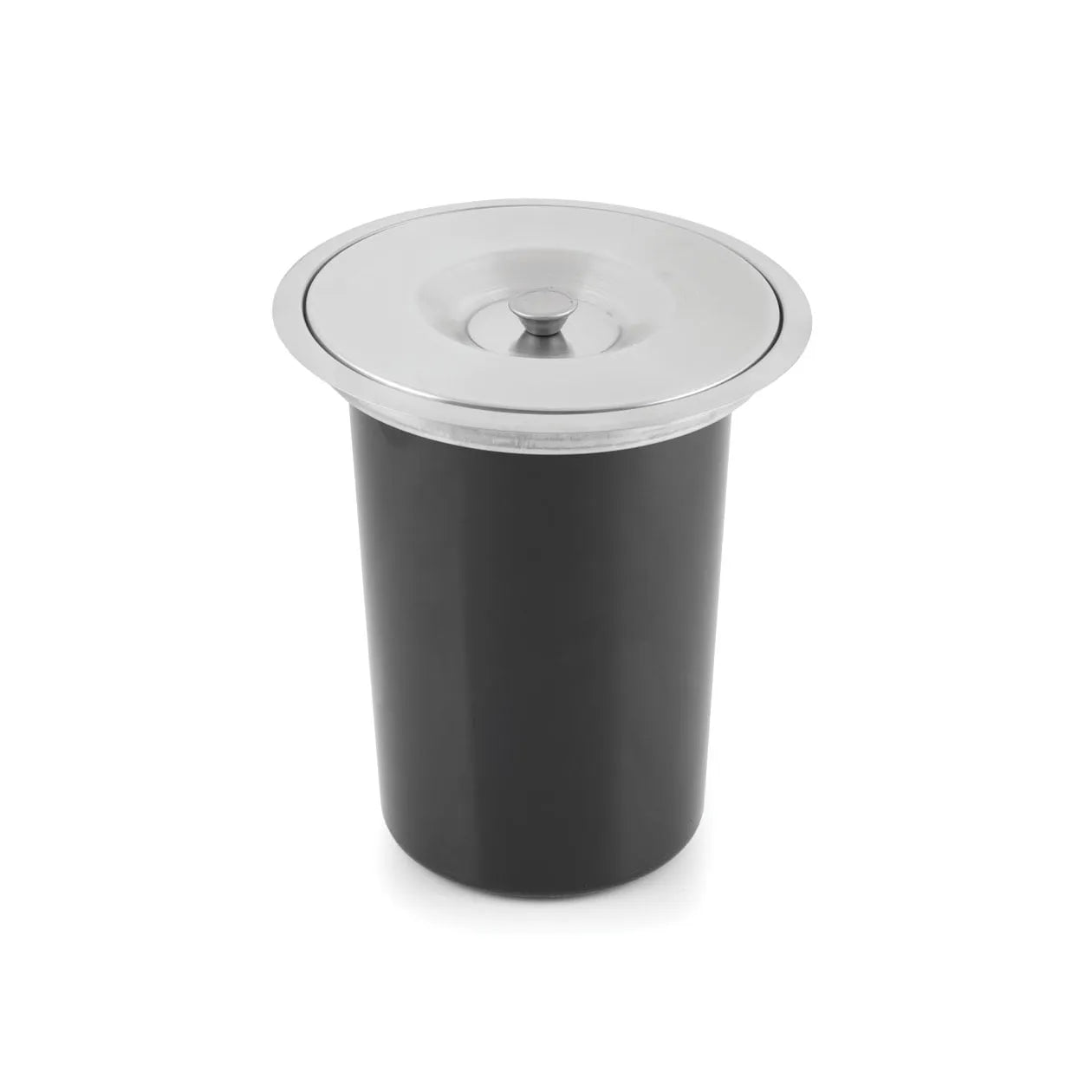 Universal 8L Stainless Steel Benchtop Bin, Black Main image
