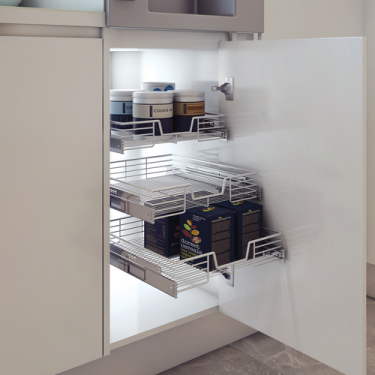 Veronar Pull Out Wire Drawer, 145mm X 600mm, Chrome Plated Main image