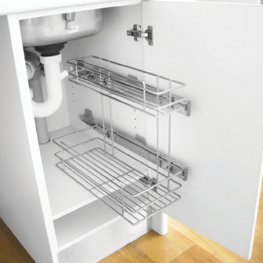 Veronar Under Sink Storage Rollout, Universal Mount, Chrome Plate Main image