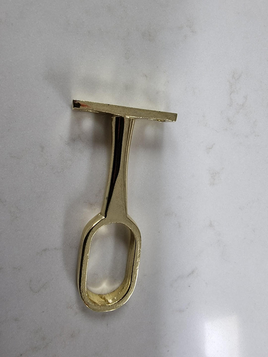 Wardrobe Rail Support, Gold OVA Mid Rail Support 30 x 15mm