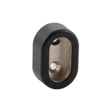 Flange For Oval Wardrobe Tube With Cover, Screw Fix, Matt Black Main image