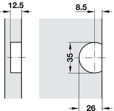 Flap Hinge 90 Degree 3D Adjustable, for Wooden Flaps