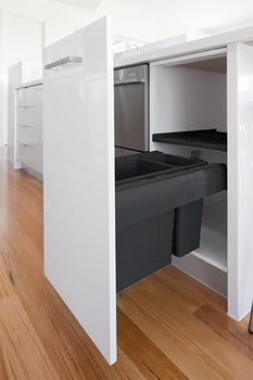 One2Five Integrated Kitchen Bin, 500mm with 2 x 32lt Main image