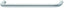 Furniture Handle - Matt brushed Finish, Hole spacing 96 mm