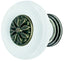 Antique Knob Round, Porcelain, White Finish, Base