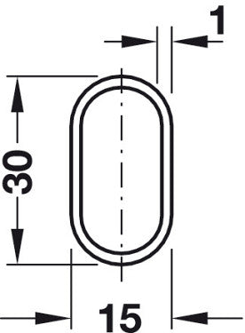 Oval Wardrobe Rail for Clothes, Steel Brass Plated Secondary image