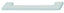 Aluminium, Silver Coloured Bar Handle - Hole Spacing 128mm