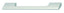 Silver Coloured, Anodised, Aluminium Bar Handle, Hole Spacing 160mm