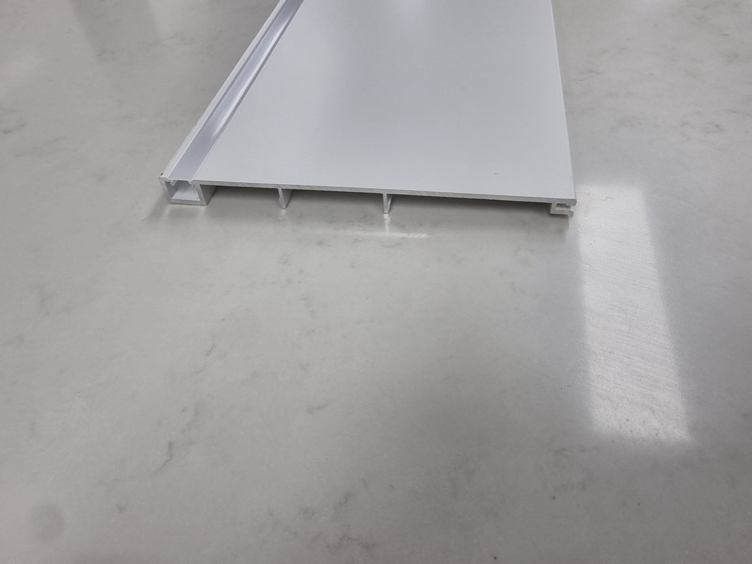 White Aluminium LED Kickboard Extrusion for Office & Kitchen