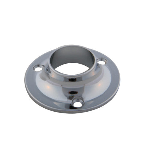 2 X Flange For Round Wardrobe Tube, 25mm Diameter, Chrome plated Main image