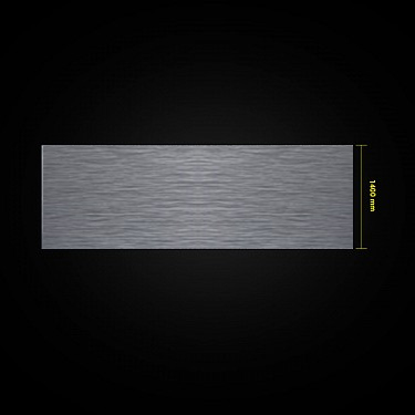 Brushed Aluminium Kickboard Laminate Height 150mm