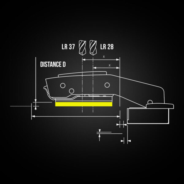 Hettich Sensys Hinge 8639i for Corner Kitchen