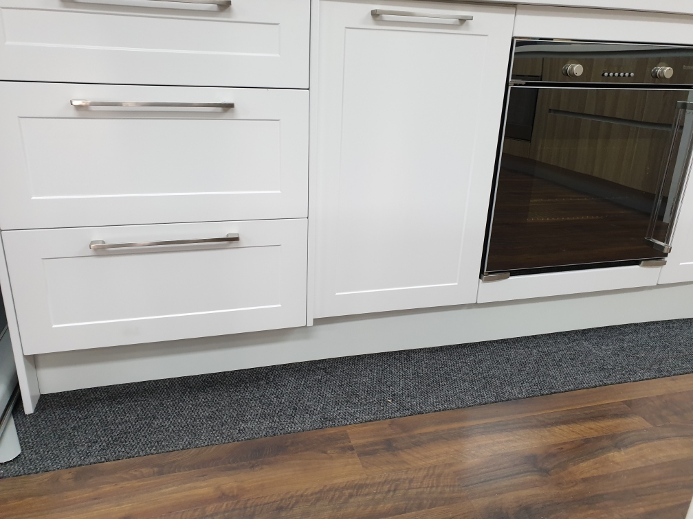 White Finish Laminated Kitchen Kickboard matt 150mm At 32.21 Handles