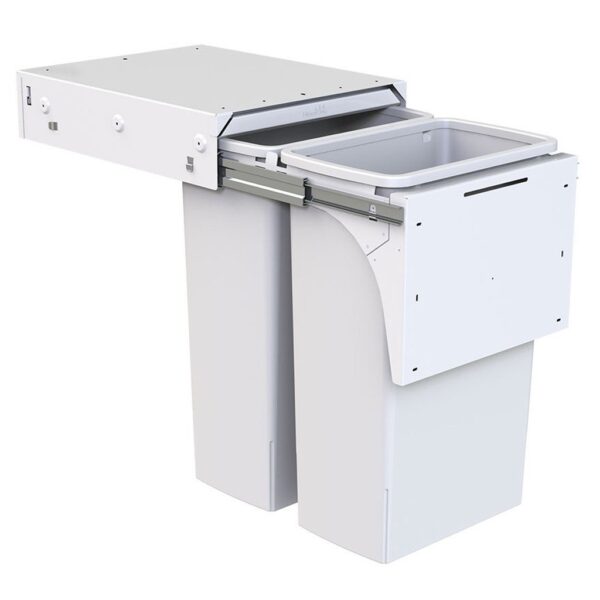 Hideaway Kitchen Waste Bin SoftClose 2x40 Ltr (Door Pull)