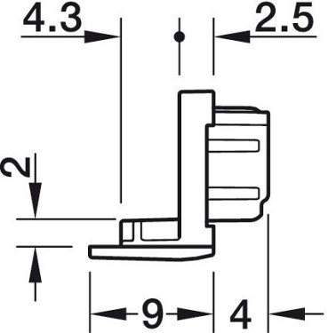 End Cap for Hafele LOOX 5 Black Profile End Cap for Hafele LOOX 5 Black Profile