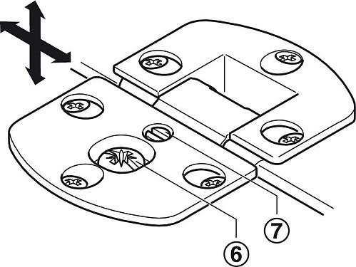 Flap Hinge 90 Degree 3D Adjustable, for Wooden Flaps