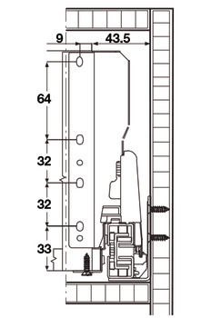 HAFELE MATRIX 35S STANDARD 84MM HEIGHT DRAWER