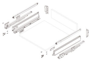 Hafele Matrix 35S 120mm drawer height with railing - Image 3
