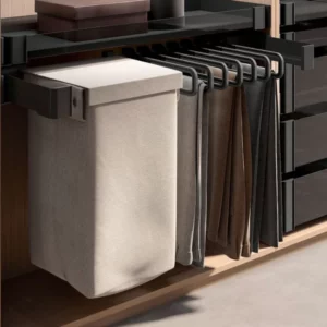Conero Laundry & Trouser Rack Hamper Pull Out