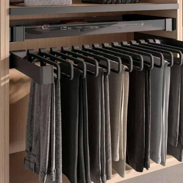 Conero Trouser Rack Pull Out - Side Mount, Black